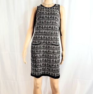 Lady tweed business or after ours dress with matching long-sleeved sweater